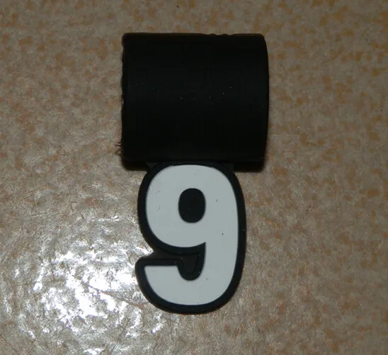 2015 NYA DHL Silicone Digital Number Pendant 0-9 För Baseball Softball Titanium Halsband