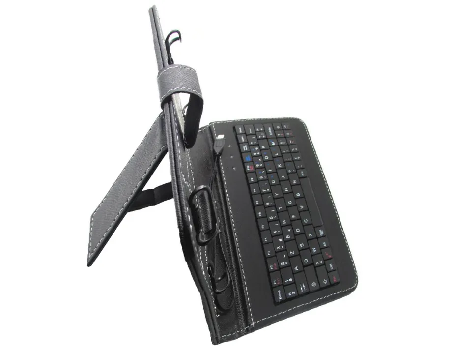 PU Leather Keyboard Stand Case For IRuLu Kids V810 Rugged Tablet Q88 7
