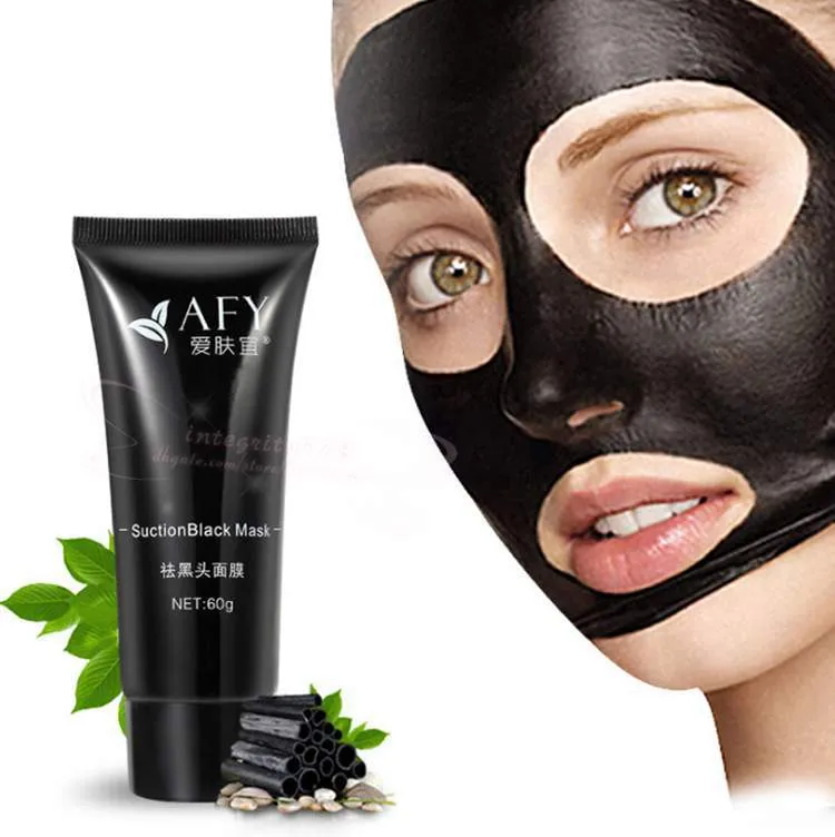 AFY emme Siyah maske burun Akne sökücü siyah maske derin temizlik yüz maskesi yüz bakımı doğa Gözenek Temizleyici siyah çamur maskesi 60g