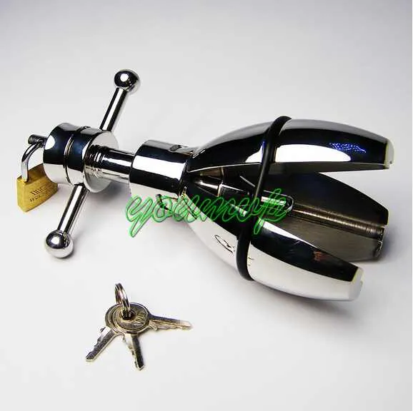 Anal plug anale ingranditore in acciaio inossidabile Butt Plug Bondage Stretching Lock BDSM Giocattolo fetish Giocattoli sessuali