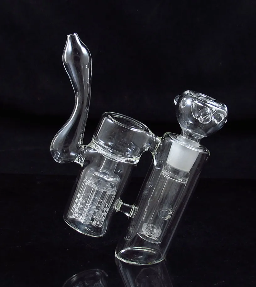 Pipe à fumer bong à eau en verre à double chambre avec perc arbre à bras pour herbe sèche