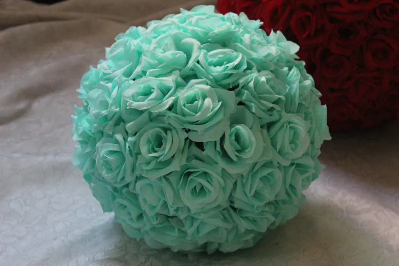 送料無料8インチの結婚式のシルクのポマンダーのキスボールの花のボールを飾る花の造られた花を飾る結婚式の庭の市場の装飾