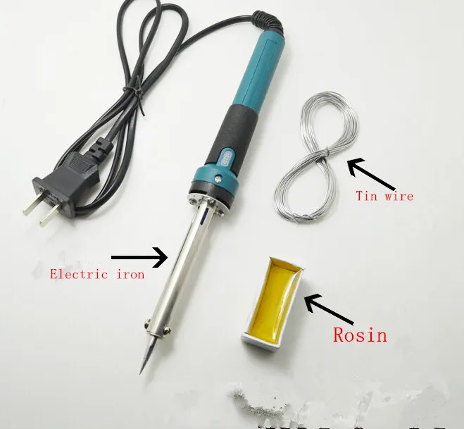 Étudiants costume de fer électrique outils de soudage de réparation à domicile, fer électrique thermique externe illuminé en soie d'étain/3 ensembles