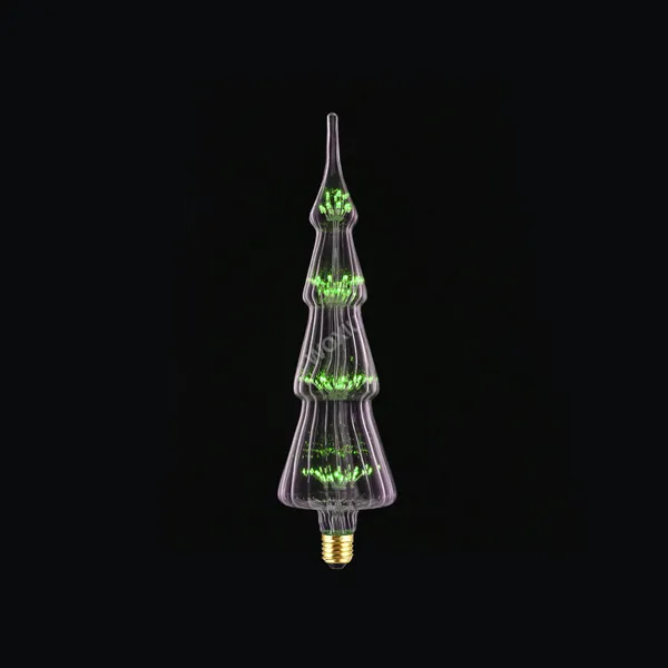 WOXIU albero di Natale Lampadina a filamento vintage in vetro vintage Lampada retrò Edison Stelle del cielo decorazioni bianche calde il giorno di Natale