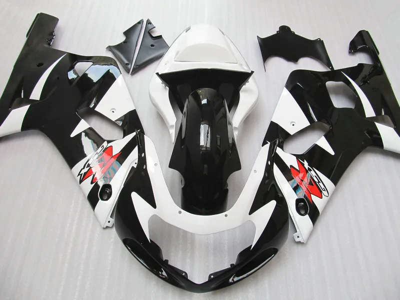 Black white bodywork kit FOR SUZUKI GSXR 600 750 fairings K1 2001 2002 2003 GSXR600 GSXR750 01 02 03 fairing kits