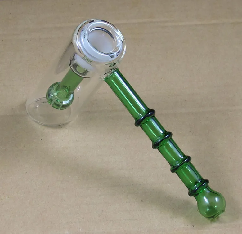 6 Inch Mixed four color glass hammer bubbler smoking water pipe bong with perc 18 mm with bowl ST-027