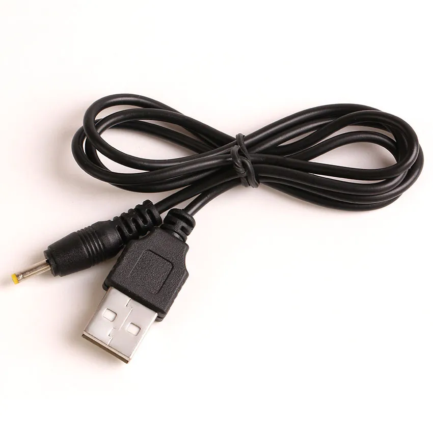 Großhandel – 200 Stück 70 cm Hochgeschwindigkeits-USB-zu-DC2.0-Stromkabel, schwarz, 2-mm-Anschluss