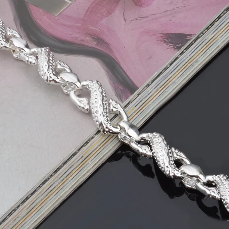 Kostenloser Versand mit Tracking-Nummer Top Sale 925 Silber Armband Little White Dragon Armband Silberschmuck 10 Teile/los 1530