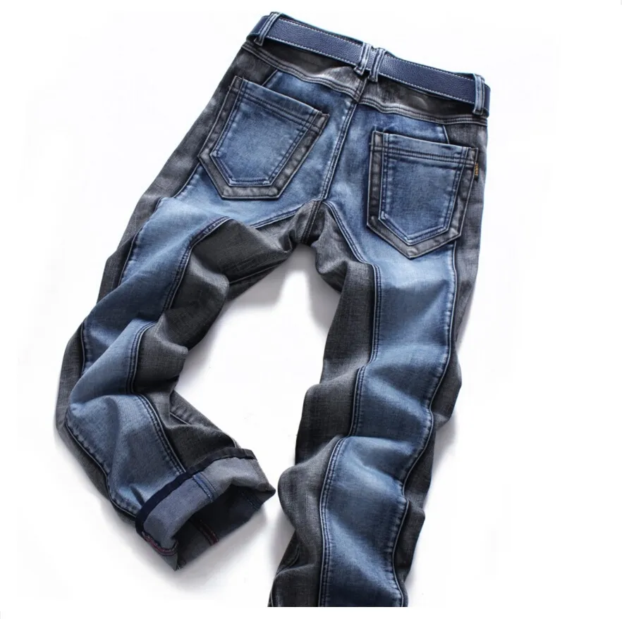 Nuovi jeans attillati strappati strappati da uomo Stilista di moda Pantaloncini da uomo Jeans Slim Moto Motociclista Causale Pantaloni da uomo in denim Hip Hop Uomo J