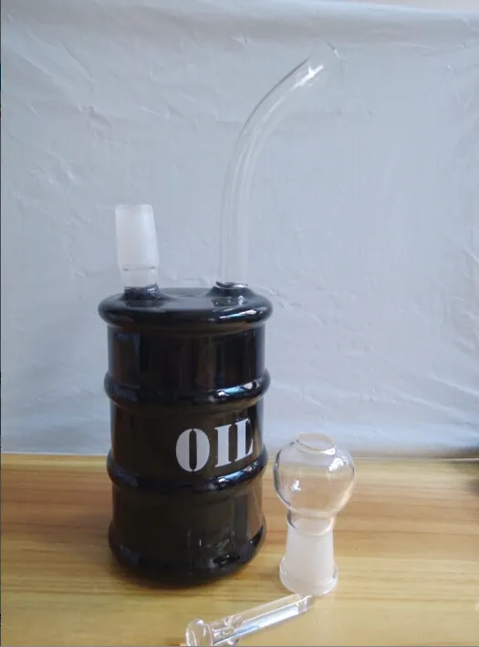 Super 2016 tambour à huile en verre Bong plate-forme pétrolière recycler avec des narguilés de plate-forme en verre de pipe en verre de 14MM.