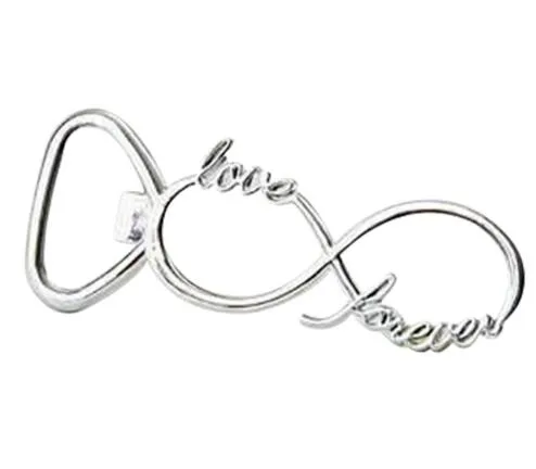 Forever Love Chrome Beer Bottle Opener Wedding Favors and Gifts Opener för Gäster Party Leverantör Bruddusch