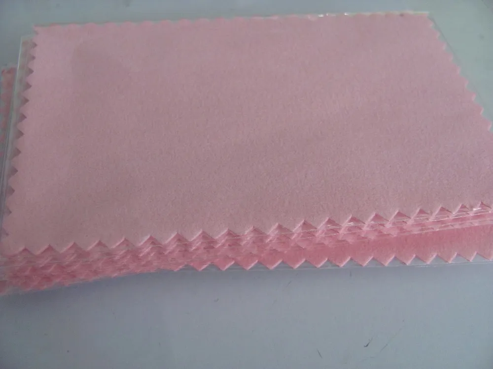 Pink Black Blue Green New Plastic Bag packed Silver Polish Cloth 11cmx7cm for silver Golden Jewelry cleaner tool Quality 100p1903673