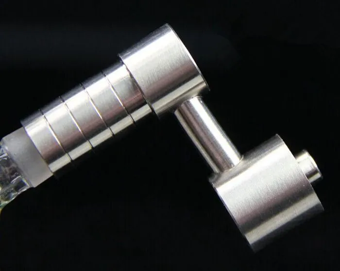 Atacado de alta qualidade 14mm18mm feminino titânio prego silika braço lateral domeless titânio prego água tubos de fumo acessórios