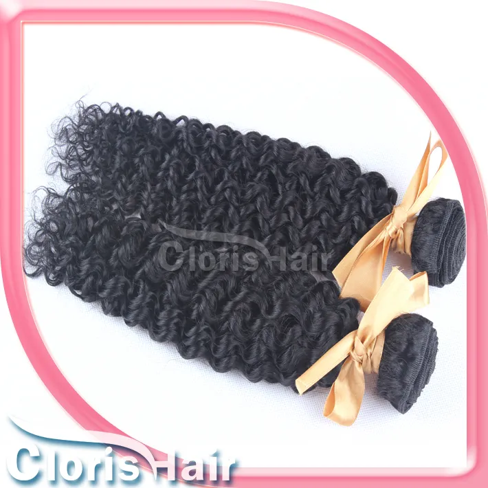 Ombre DIY CLORIS non transformé Vierge Brésilienne Kinky Curly Human Hair Extensions Meilleur prix Jerry Curl Hair Weave 2 Bundles Offres de 100g / PC