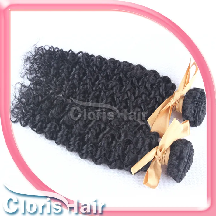 Ombre Diy Cloris 미처리 브라질 버진 킨키 곱슬 인간의 머리카락 확장 최고의 가격 Jerry Curl Hair Weave 2 번들 거래 100g / PC