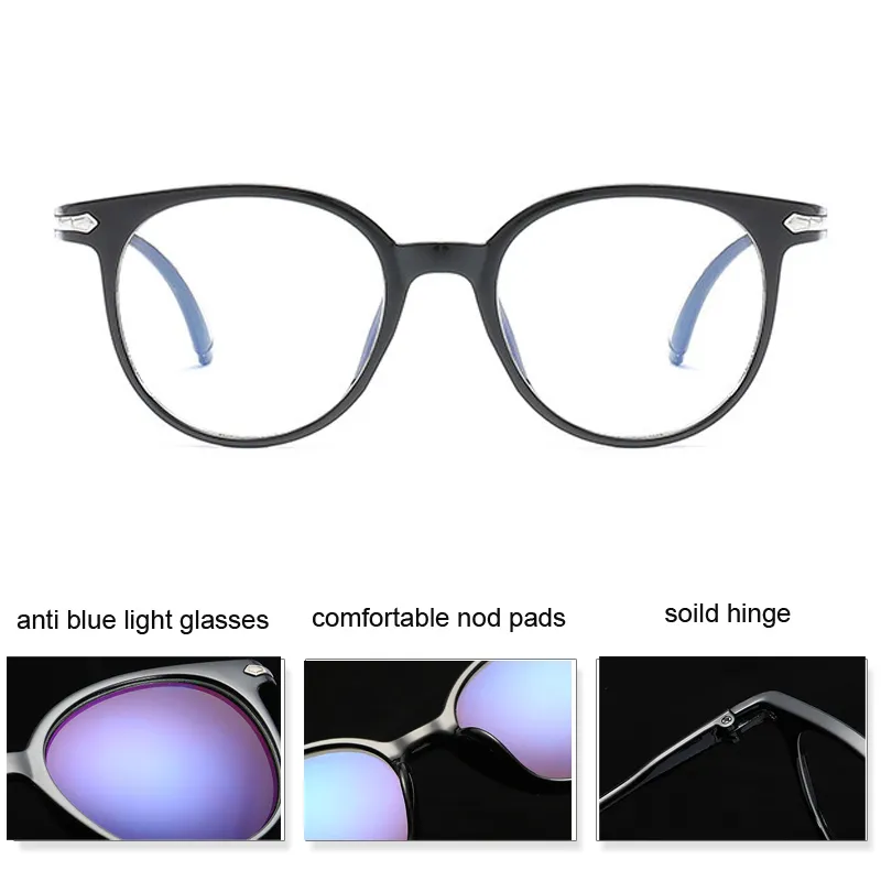 Koreanskt mode Klar glasögonbåge Antiblått ljus Glasögon Kvinnor Falska glasögon Rosa Optiska glasögonbåge Transparent Oculos