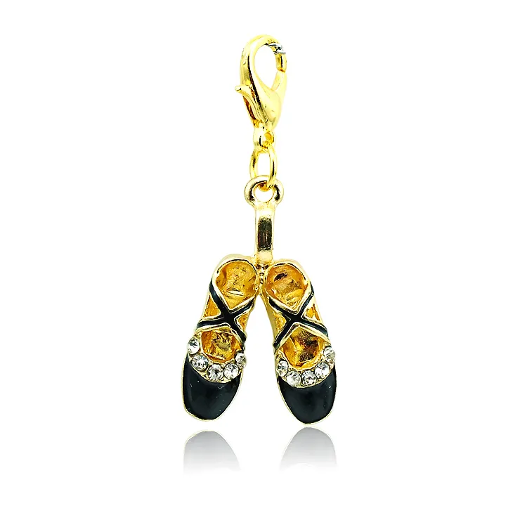 Fashion Floating Charms Gold Plated Enamel Shoes Lobster Clasp Alloy Charms DIY Pendants Jewelry Accessories7161827
