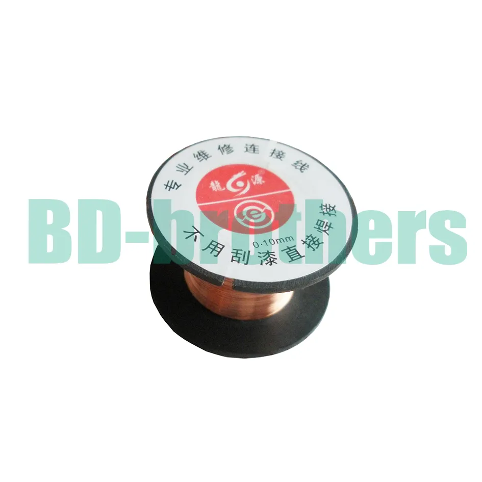 Wholesale 0.1mm Copper Soldering Solder PPA Enamelled Reel Wire Line Roll Fly line Jump Wire 