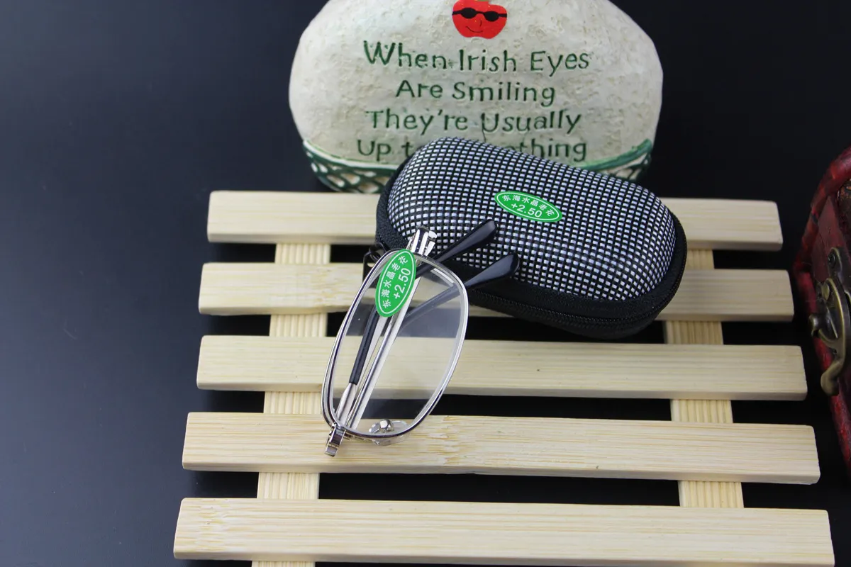 Mini gafas de lectura plegables con estuche plegable +RX +1.0 a +4.0 Presbicia Hipermetropía Lector de bolsillo
