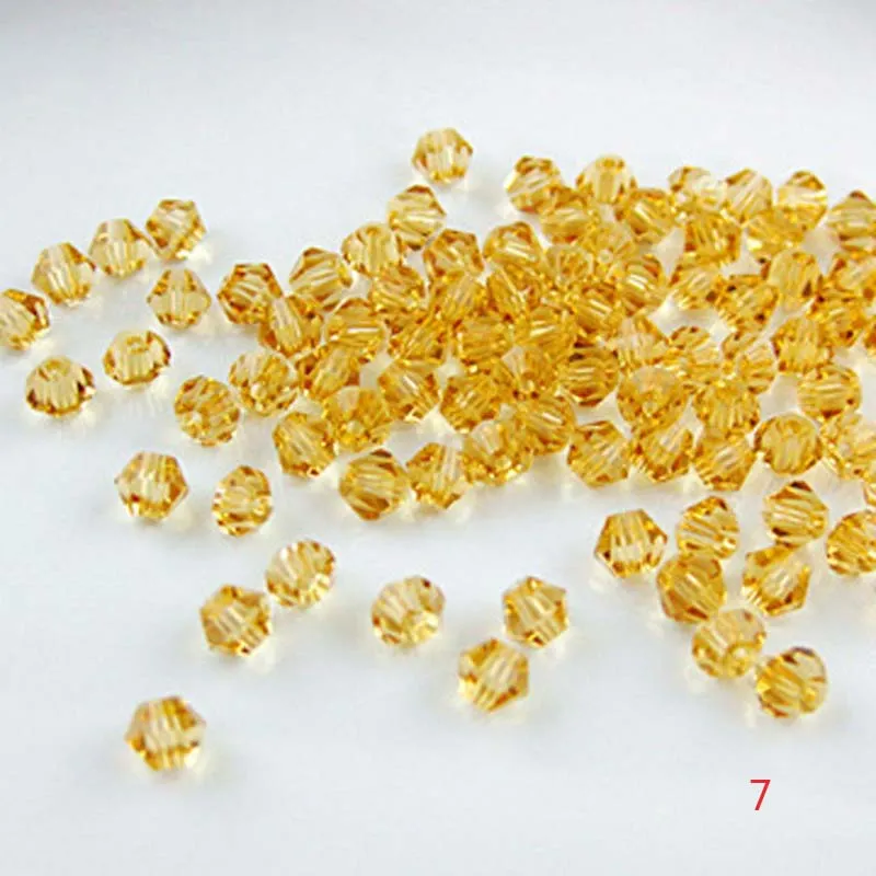 Crystal AB Loose Beads 4mm Czech Loose Crystal Beads/Faceted Glass Beads for DIY Jewelry Necklace