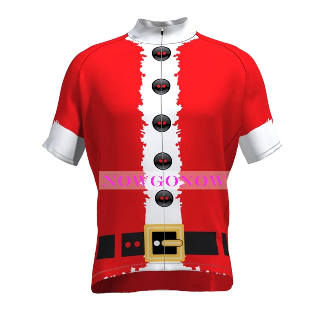 2016 사이클링 저지 선물 크리스마스 산타 의류 자전거 의류 착용 MTB 도로 로파 ciclismo NOWGONOW 멋진 자전거 전체 지퍼 폴리 에스테르