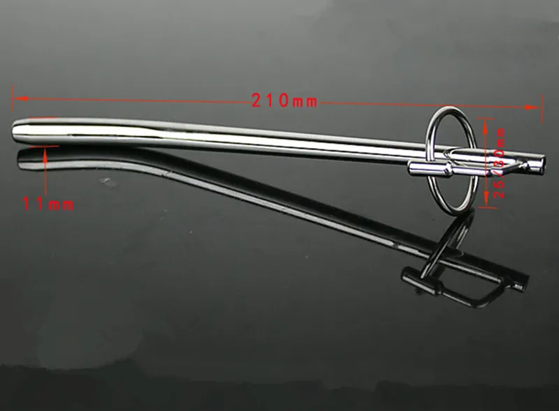 210mm rostfritt stål uretral ljudleksaker Manlig kyskhet Uretral pluggar Urethral Dilator Penis Plug Ljudleksaker 528