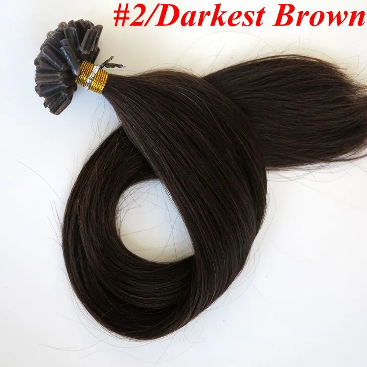 100g 100Strands Pre bonded nail u tip Human hair extensions 18 20 22 24inch Straight Brazilian Indian hair extension9993932