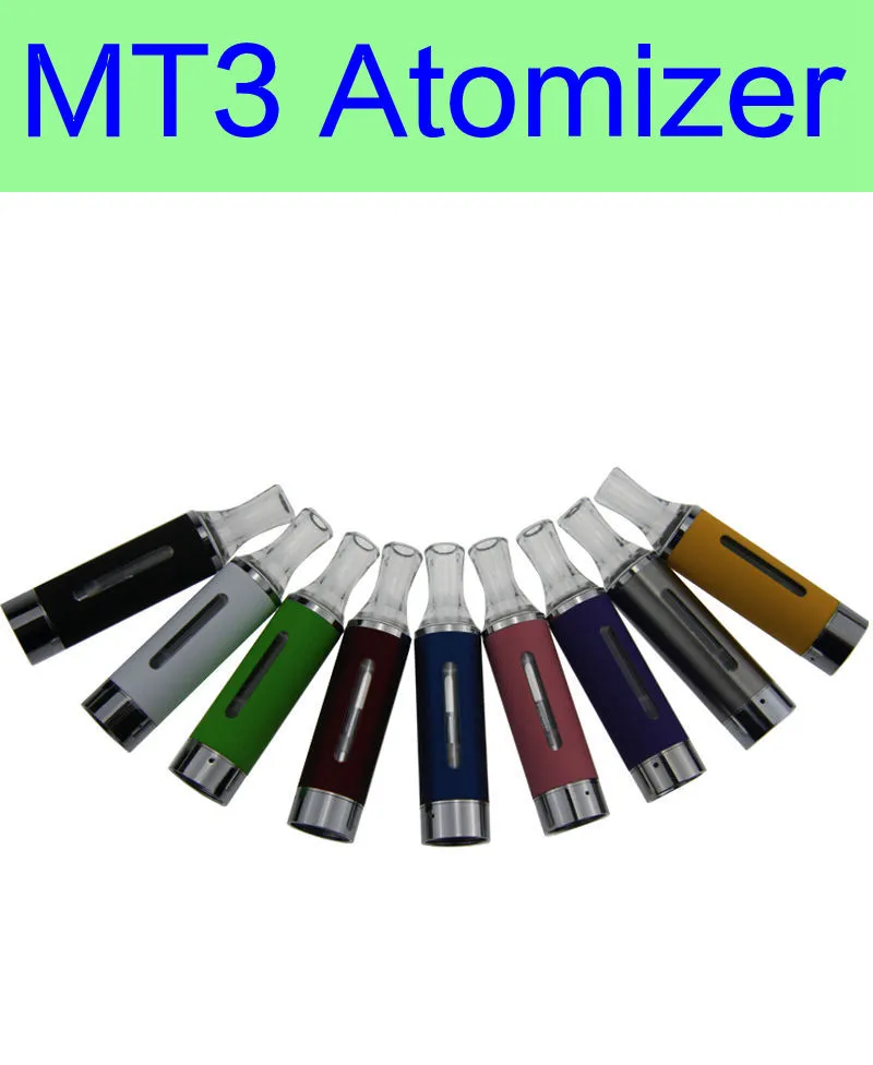 10 adet / grup MT3 Atomizer E sigara rebuildable alt bobin Clearomizer tankı için EGO pil Çok renkli Atomizer Ücretsiz kargo