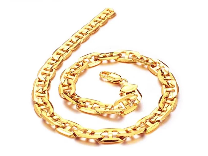男性女性チェーンジュエリー51cm 0.9cmのための高品質8文字型の形の形の金のネックレス