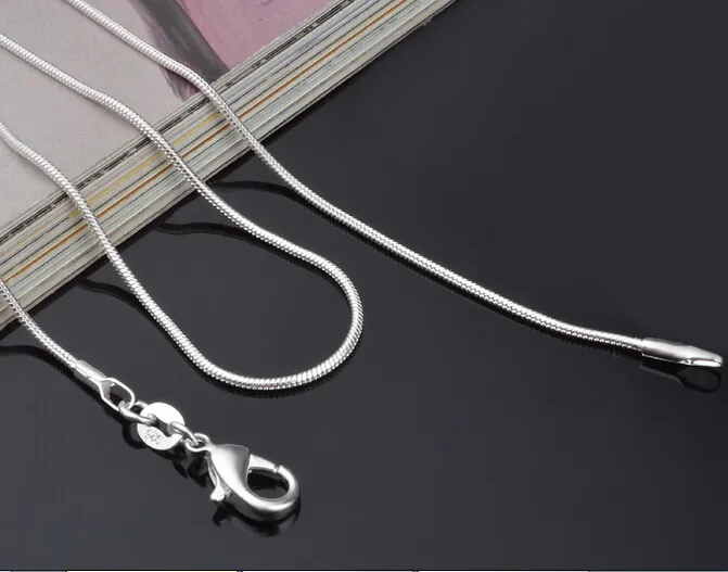 Wholesale - ! 925 sterling silver 1mm snake chain 16",18",20",22" ,24" can choose the length