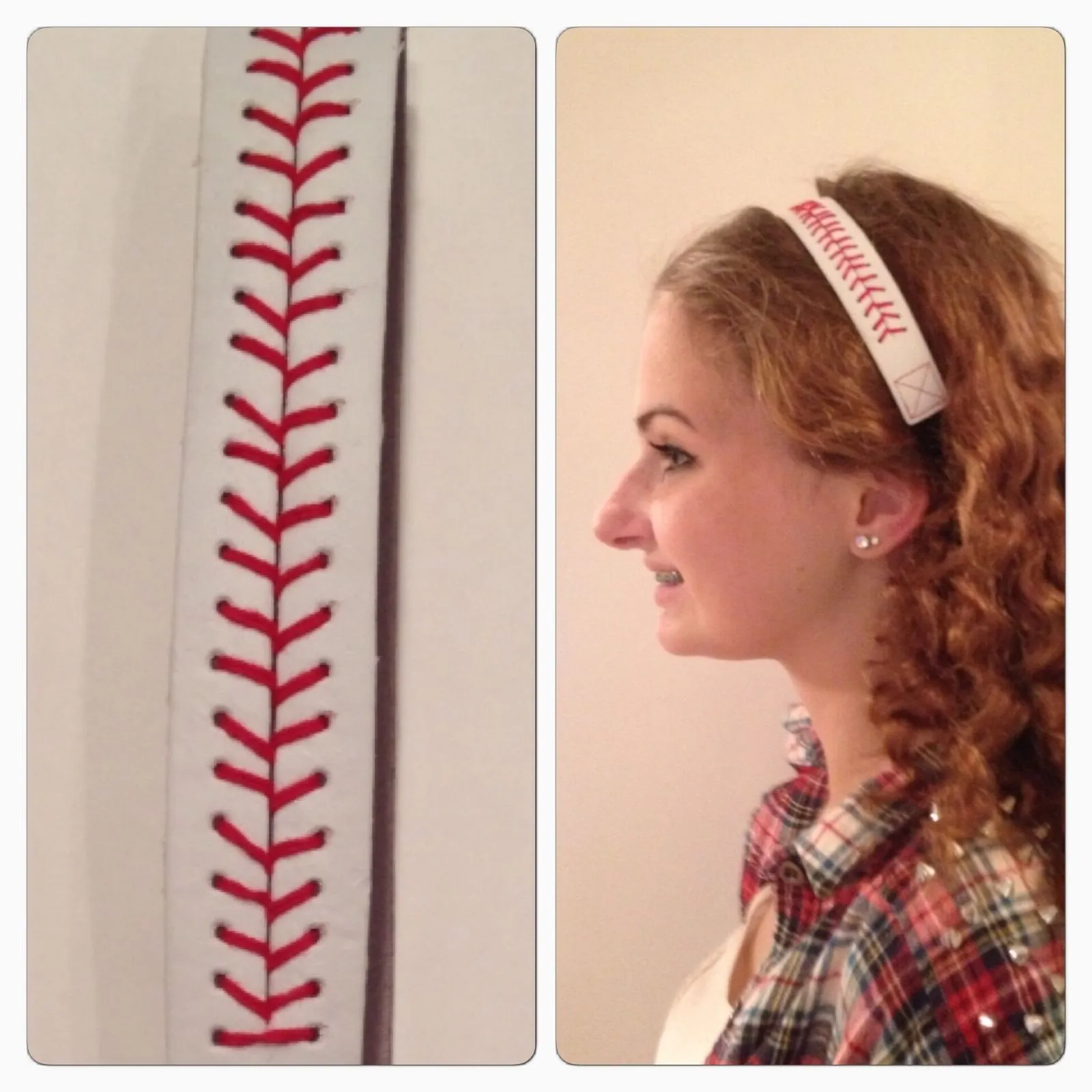 2018softballsunny stitching sewn leather baseball stadium headband