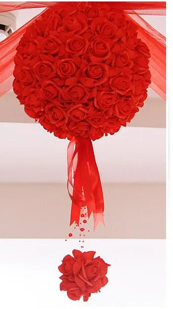 Hochzeits-Kissball aus Seide, 27,9 cm, Blumenball, dekorative Blume, künstliche Blume für Hochzeit, Garten, Marktdekoration