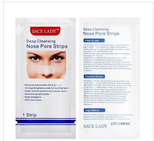 Professionnel en gros visage nez points noirs dissolvant masque pores nettoyant nez tête noire ex pore bande gratuite 14 bandes par boîte