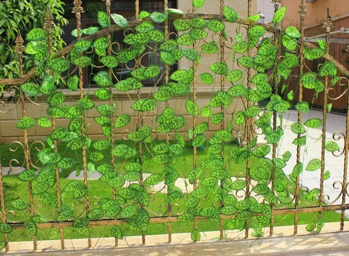 Artificial Folhas verdes da hera Plastic Vinhas Garland plantas de folhagem Recados para pendurar preço Decoração Fabricante