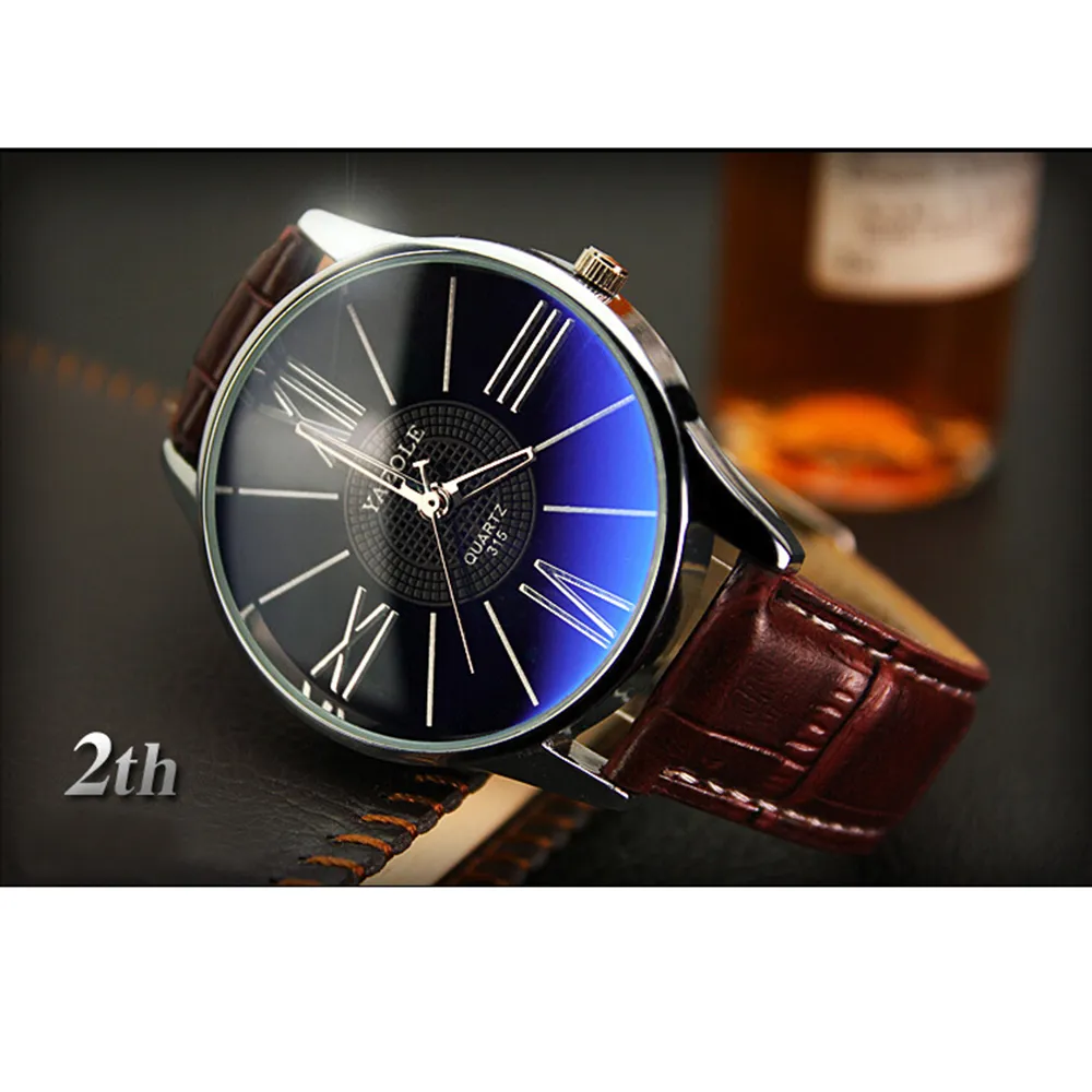 Analog Elegant Mens Watch For Business Men Fashion Style Quartz Military Slim Wrist Watch Quartz