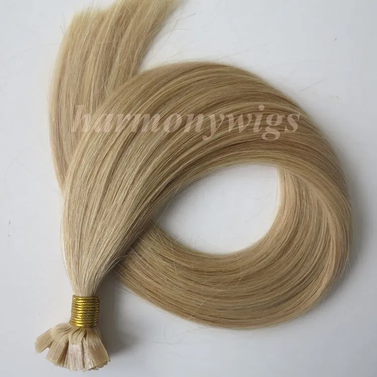 Pre Conded Flat Tip Human Hair Extensions 50g 50strands 18 20 22 24 cali # 22 Kolor Brazylijski Indian Produkty do włosów