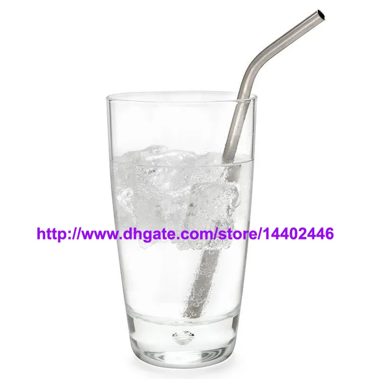 Free ship 200pcs/lot Stainless Steel Straw Drinking Straws 8.5" 10g Reusable ECO Metal Bar Drinks Party Stag
