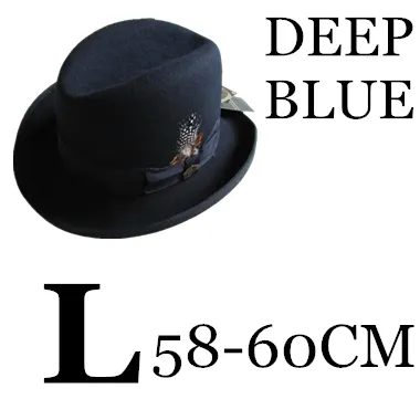 Wholesale-Traditionalウールは、Homburg Fedora Hat / Godfather Hatを感じました