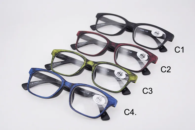 Mens Black Wood Rectangle Reading Glasses Amazon With Red