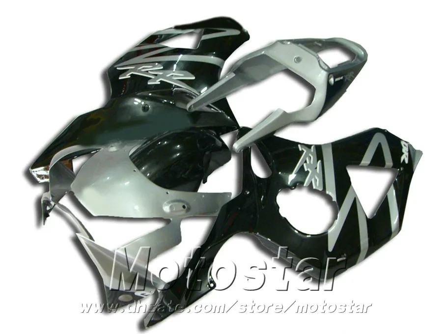 Injektionsgjutning 7 Presenter + Fit för Honda CBR900RR Fairings 954 02 03 CBR954RR Svart Silver Fairing Kit CBR900 RR 2002 2003 YR32