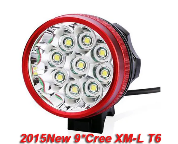 9T6バイクライト9cree XML T6 3モード14000LMフロント自転車ライトスーパーパワー9T6 18000MAHバッテリーパックcharger6120917