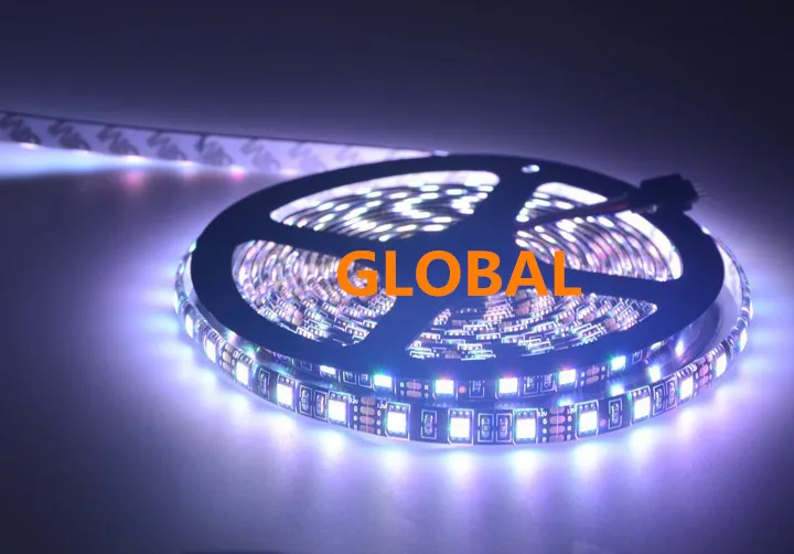 Black PCB LED Strip 5050, DC12V, Czarny płytka PCB, IP65 Wodoodporna, 60ed / M, 5m 300ED, RGB, Biały, ciepły biały, czerwony, zielony, niebieski