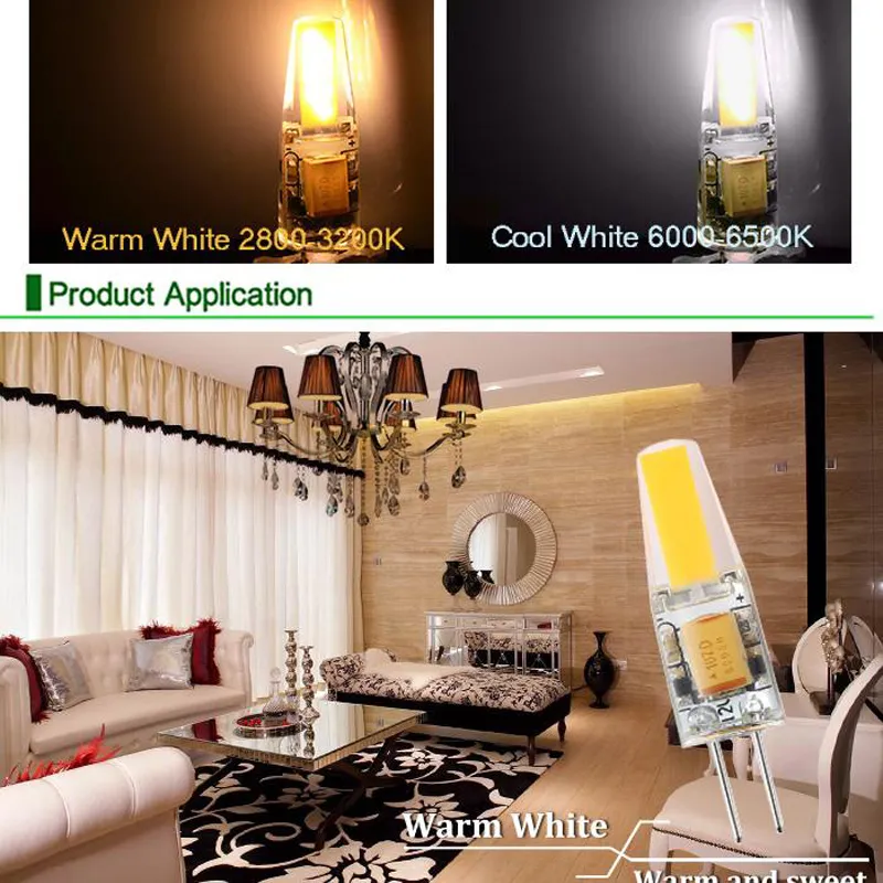 New G4 LED 12V AC/DC COB Light 2W 3W High Quality LED G4 COB Lamp Bulb Chandelier Lamps Replace Halogen light