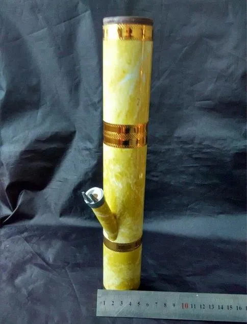 Kostenloser Großhandelsversand ----- Holzimitat-Farbeigenschaften Shisha / Bong, Höhe 31 cm, Durchmesser 5 cm, Farbe zufällige Lieferung