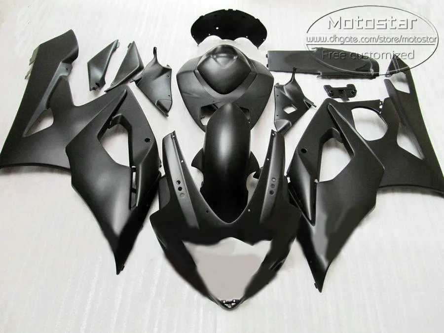 Carrosseriebereiken Set voor Suzuki 2005 2006 GSXR1000 K5 K6 All Matte Black 05 06 GSXR 1000 Nieuwe Fairing Kit TF48