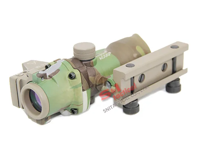 actical Trijicon ACOG 4X32 Real Fiber Source Red Illuminated Rifle Scope with RMR Micro Red Dot Sight Multicam