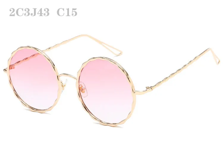 남성 여성을위한 선글라스 명품 남성 빈티지 선글라스 숙녀 패션 선글라스 거울 선글라스 2018 라운드 디자이너 선글라스 2C3J43