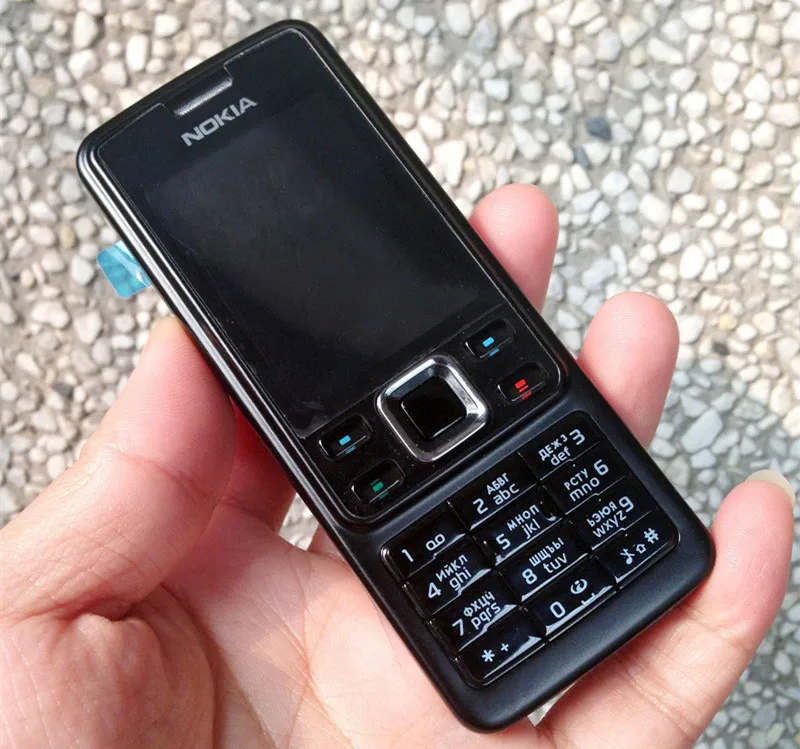 オリジナルの改装された電話nokia 6300ロック解除携帯電話tft 16mカラーロシア語キーボード英語キーボード安い電話9775090