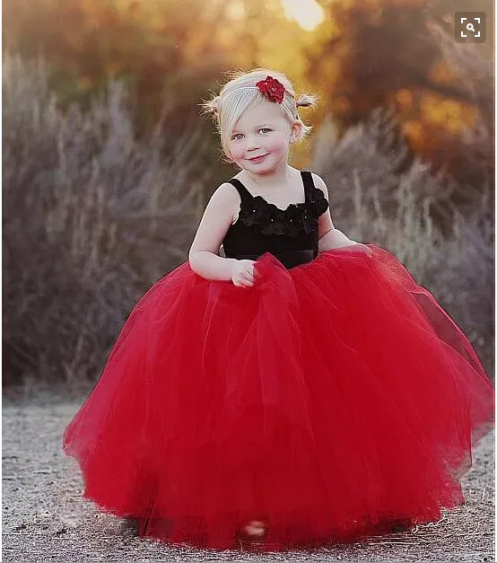 Black and red girls dress discount