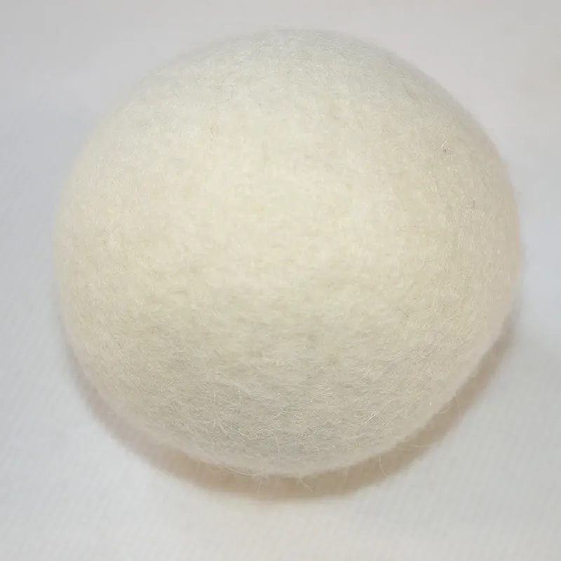 /lotウールドライヤーボールは、しわを減少させ、再利用可能な天然布軟化剤抗静的大型フェルトオーガニックウール衣類ドライヤーボールwx9-189